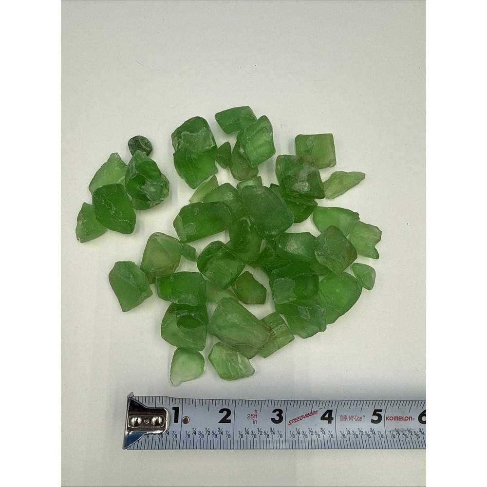 Beach Sea Glass Surf Frosted Green Lot 12.6 Oz